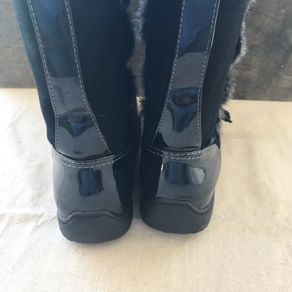 Sporto Millie Womens Black Suede Waterproof Winter Boots Size 7.5 W
